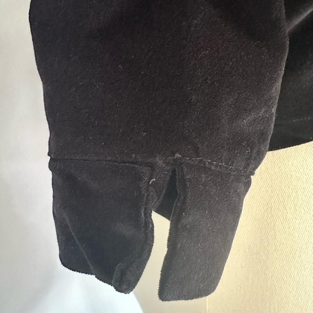 De Code Black Velvet Wrap Jacket Cropped Blazer Rhinestone Buckle Size L (1250) - Picture 11 of 15